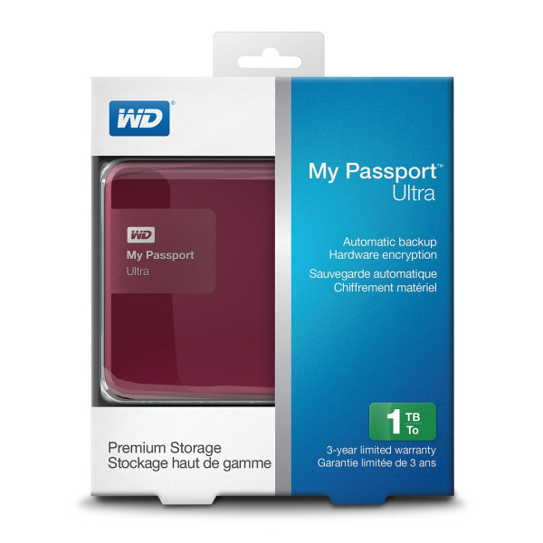 НЖМД WD 2.5 USB 3.0 1TB My Passport Ultra Wild Berry